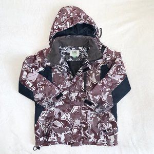 Boy's Brown Waterproof Winter Jacket Coat Park Med